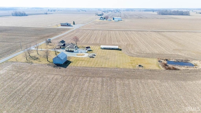 drone / aerial view with a rural view