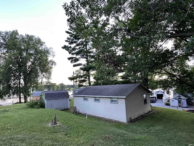 view of shed