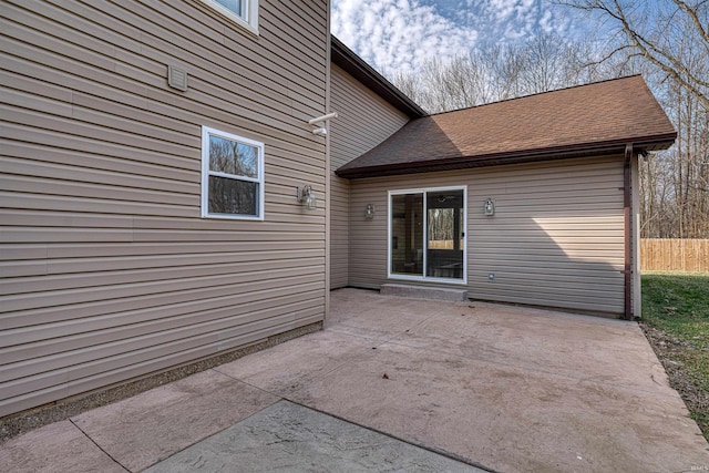 view of patio / terrace with fence