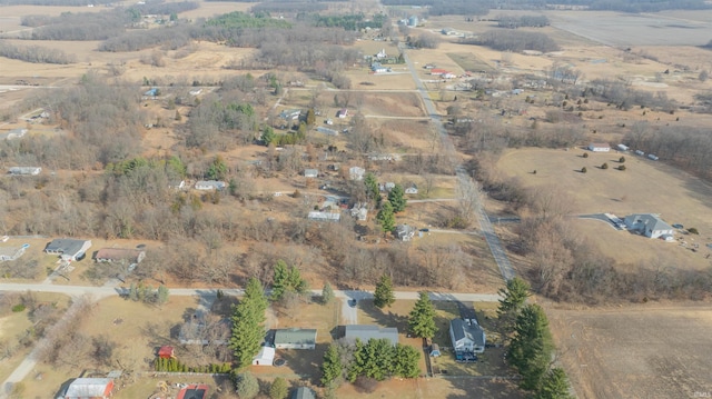 drone / aerial view with a rural view