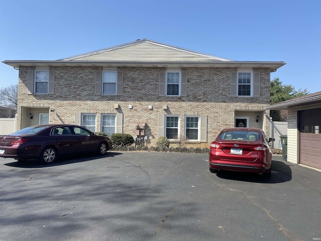 view of front of home with brick siding