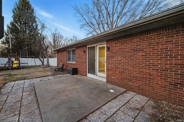 view of patio with fence