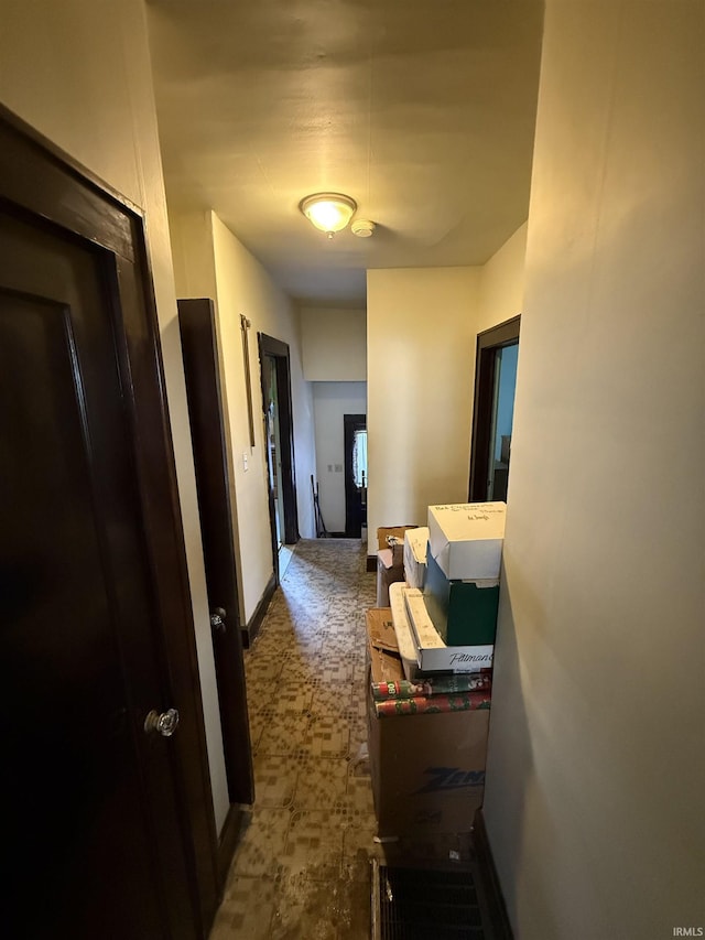 hallway with baseboards