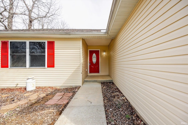 view of doorway to property