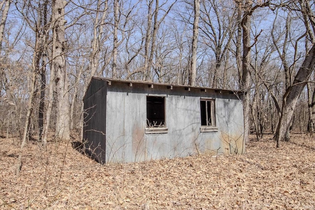 view of shed