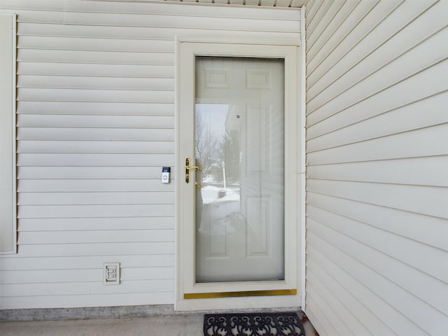 view of doorway to property