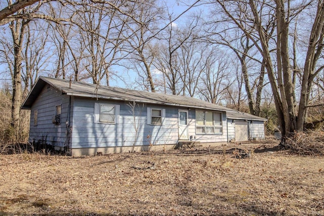 view of single story home