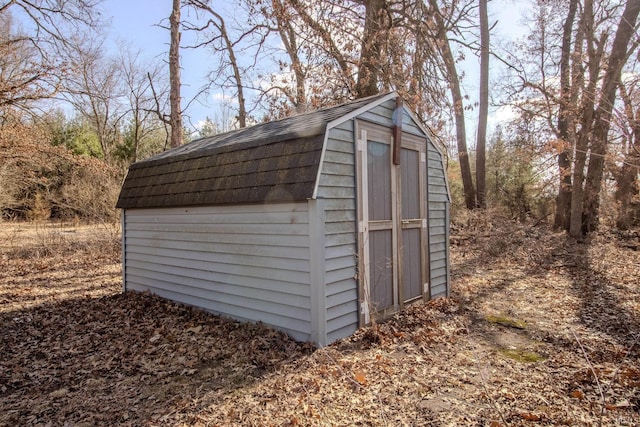 view of shed