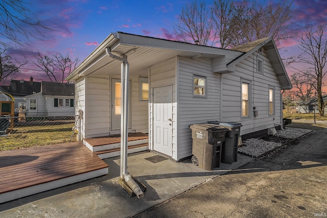 exterior space with fence