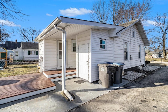 exterior space with fence