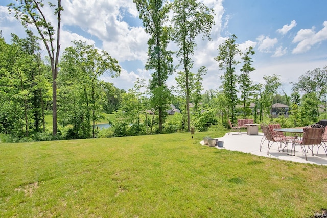 view of yard with a patio