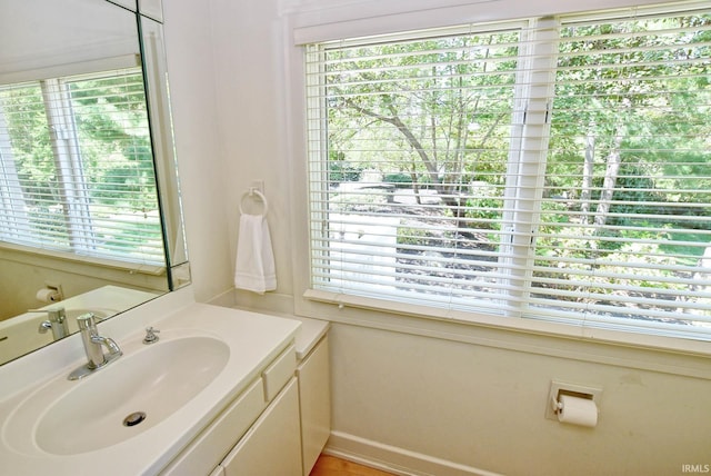 bathroom with vanity