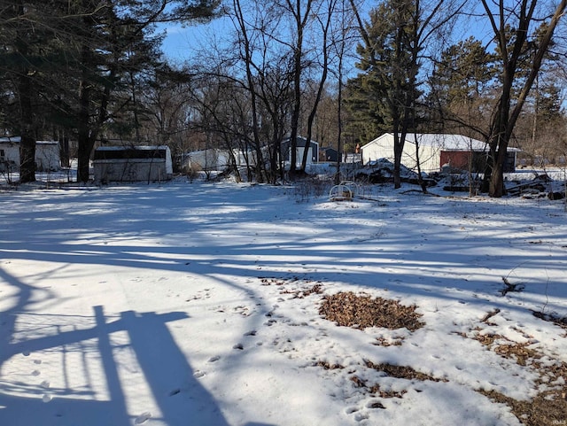 view of snowy yard