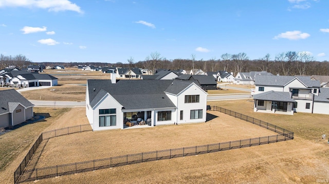 aerial view featuring a residential view