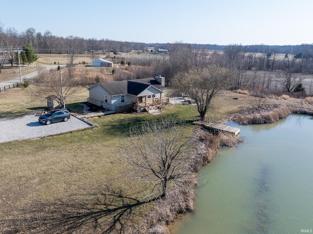 aerial view featuring a rural view