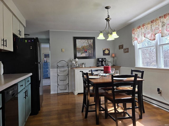 dining room featuring dark wood finished floors