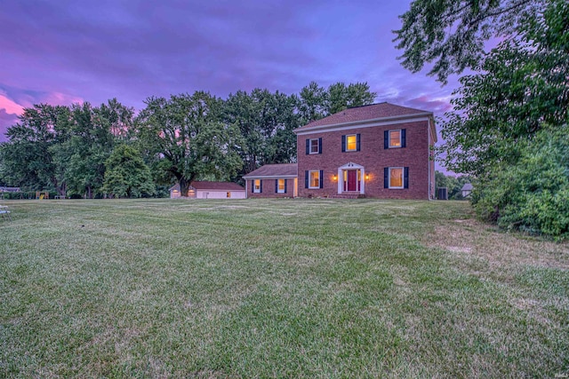9700 Big Cynthiana Rd, Evansville, IN 47720 - colonial home with brick siding and a yard