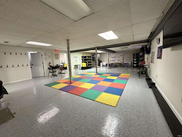 316 N Main St, Churubusco, IN 46723 - interior space featuring a paneled ceiling and baseboards