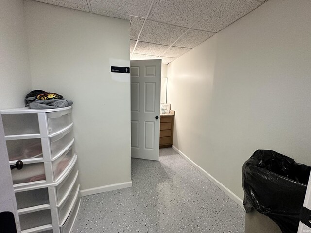 316 N Main St, Churubusco, IN 46723 - interior space featuring baseboards and a paneled ceiling