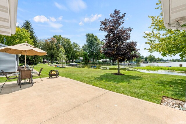 760 Ln 136 Turkey Lk, Hudson, IN 46747 - view of patio with a water view