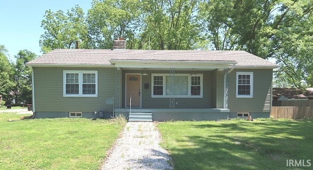 244 Maple St, Mount Vernon, IN 47620 - bungalow featuring covered porch and a chimney