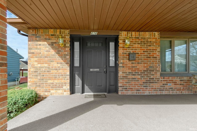 416 Maple St, Tipton, IN 46072 - entrance to property with brick siding