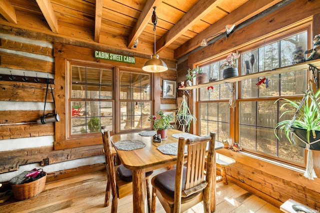 5175 Beanblossom Rd, Nashville, IN 47448 - sunroom / solarium with beam ceiling