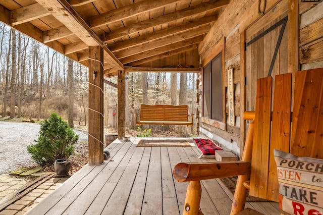 5175 Beanblossom Rd, Nashville, IN 47448 - view of wooden deck