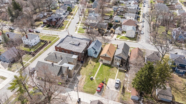 aerial view with a residential view