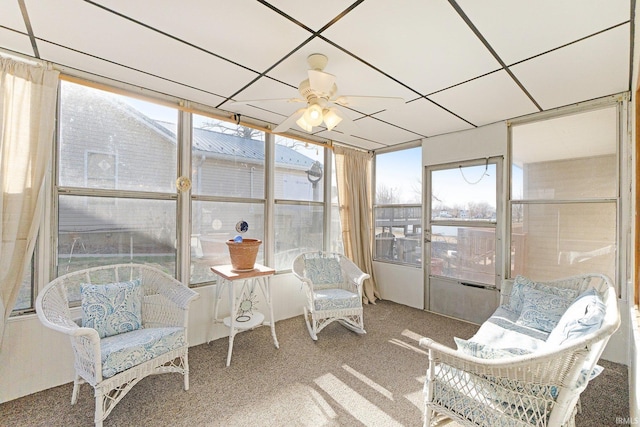 5540 N Willow Ave, Columbia City, IN 46725 - sunroom with plenty of natural light and ceiling fan
