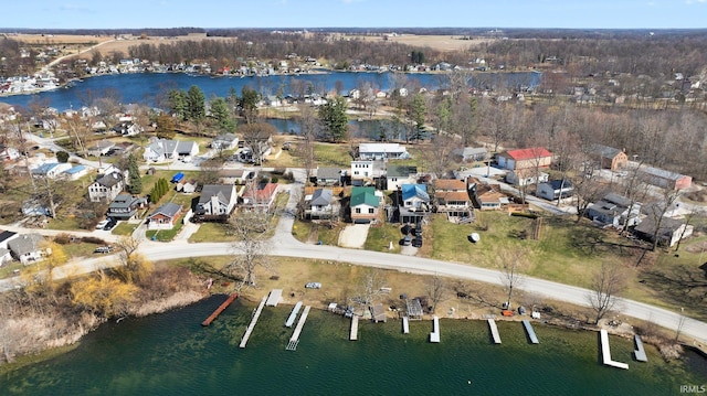5540 N Willow Ave, Columbia City, IN 46725 - aerial view featuring a residential view and a water view