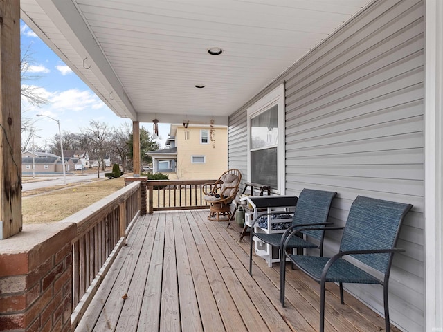 deck featuring a residential view