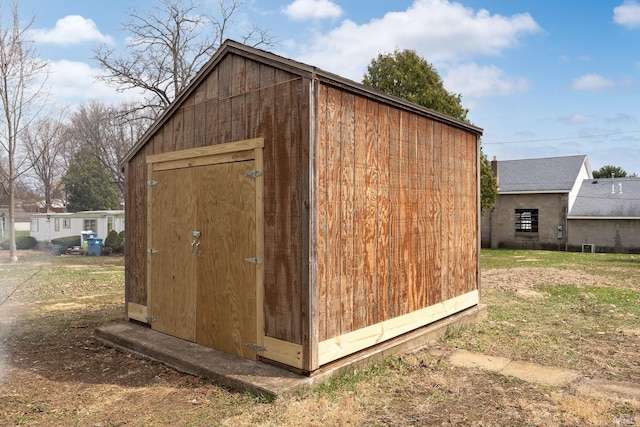 view of shed
