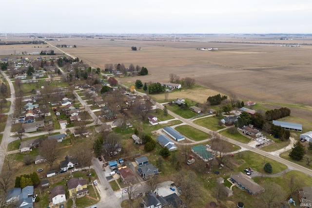 aerial view with a rural view