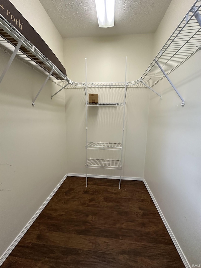 spacious closet with wood finished floors