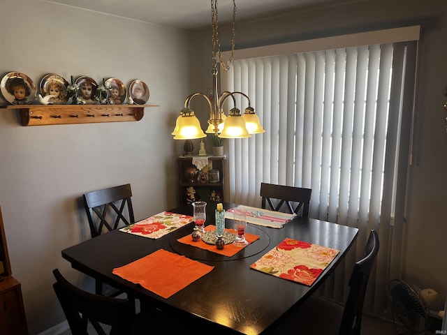 view of dining space