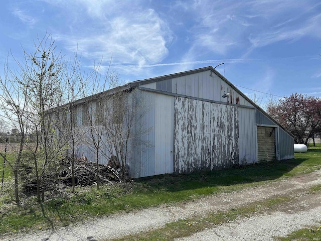 view of pole building