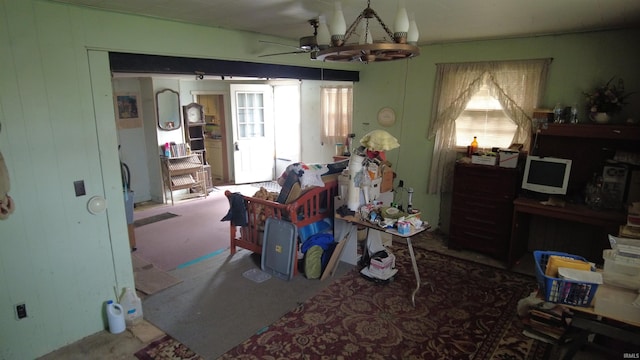 4915 E White Point Dr, Monticello, IN 47960 - dining space with a notable chandelier