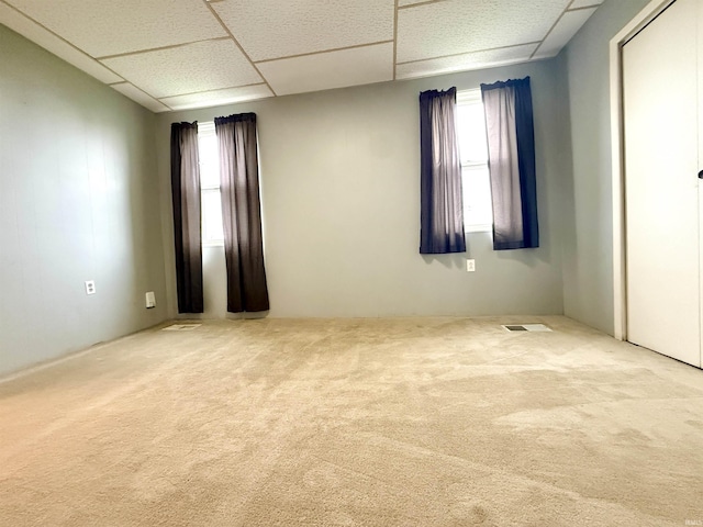 603 N Maple St, Converse, IN 46919 - unfurnished room with a drop ceiling, carpet floors, and visible vents