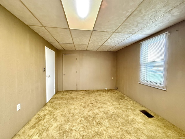 603 N Maple St, Converse, IN 46919 - carpeted empty room with visible vents and a paneled ceiling