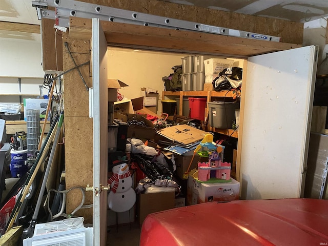 view of storage area