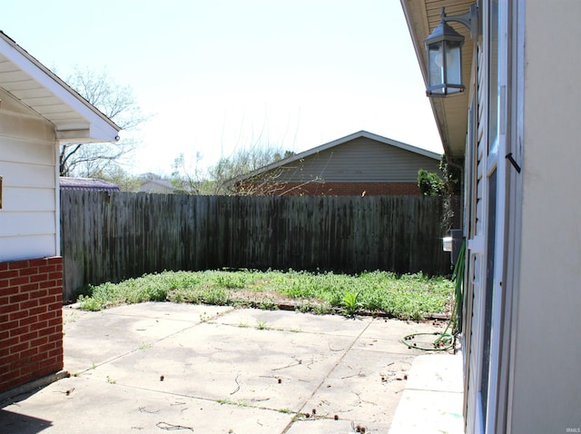 view of patio / terrace featuring a fenced backyard