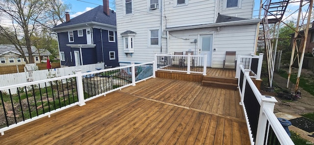 126 E 4th St, Mount Carmel, IL 62863 - deck featuring fence and cooling unit