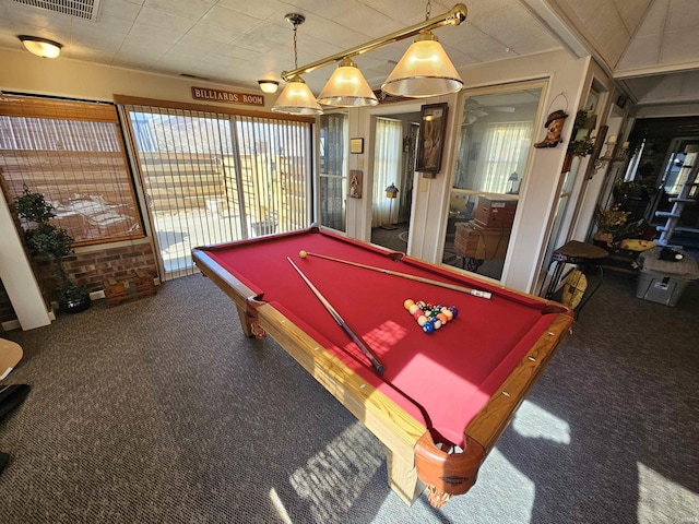 501 Monticello Dr, Vincennes, IN 47591 - playroom with a wealth of natural light and pool table