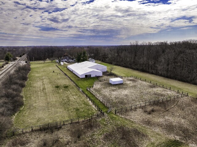 411 S County Road 550 E, Selma, IN 47383 - birds eye view of property with a rural view