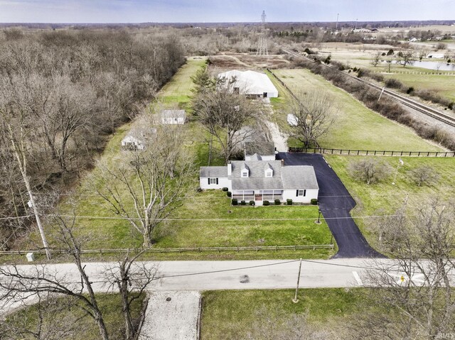 411 S County Road 550 E, Selma, IN 47383 - aerial view with a rural view