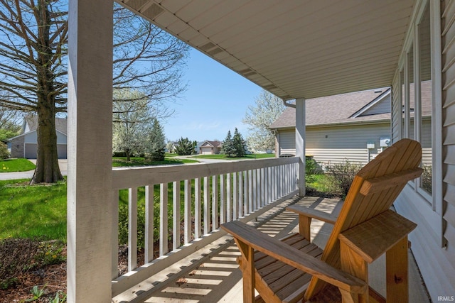 balcony with covered porch