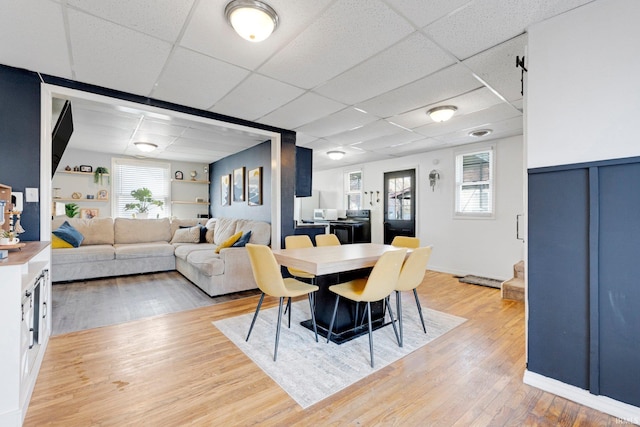 604 Short St, Decatur, IN 46733 - dining area featuring light wood-type flooring and a drop ceiling