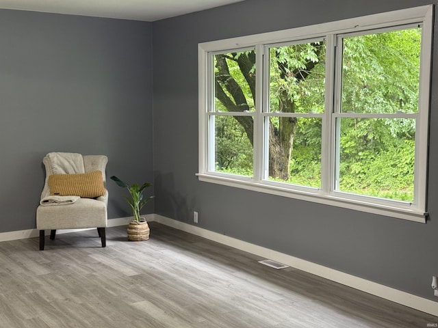15336 County Farm Rd, Shoals, IN 47581 - sitting room featuring baseboards and wood finished floors