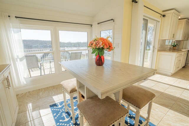 5793 E Pierce Rd, Monticello, IN 47960 - dining room featuring lofted ceiling